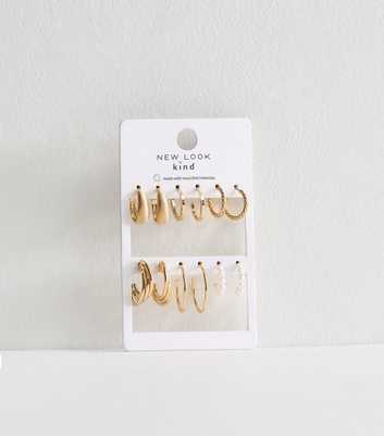 Gold Tone Assorted 6 Pack of Hoops