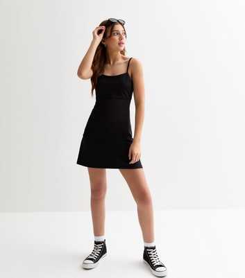 Girls Black Tennis Skort Mini Dress