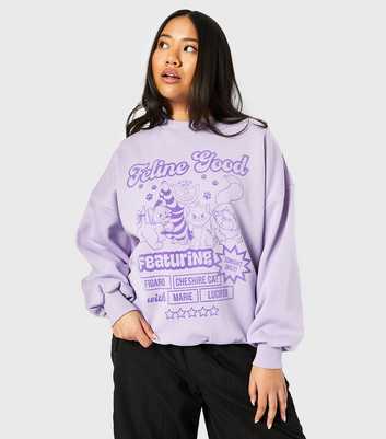 Skinnydip Purple Disney Aristocats Oversized Sweatshirt