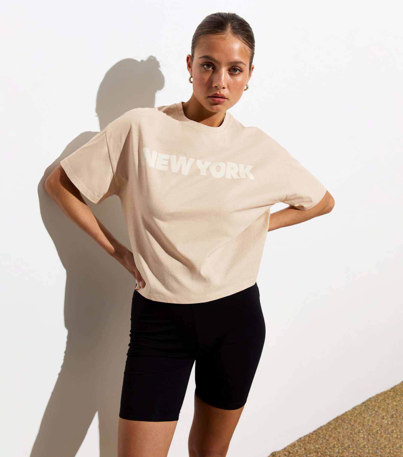 Mink Cotton New York Print T-Shirt Image 2