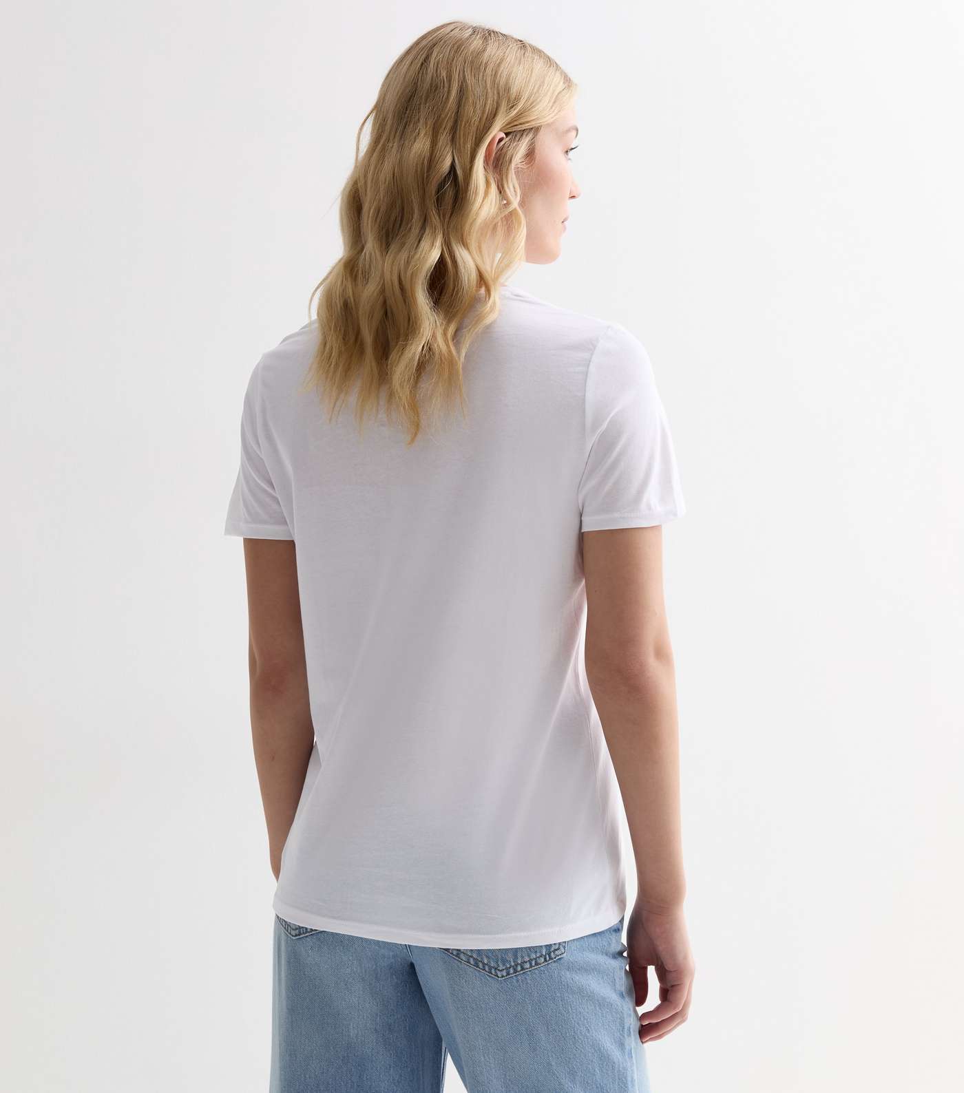 White La Dolce Vita Bow Print Cotton T-Shirt Image 4