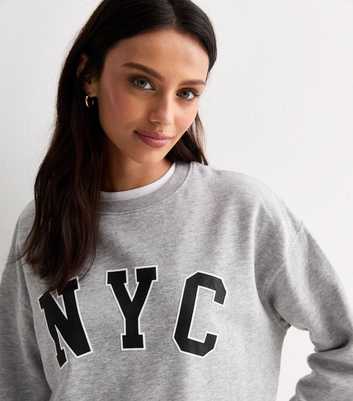 Grey NYC Print Cotton Sweatshirt