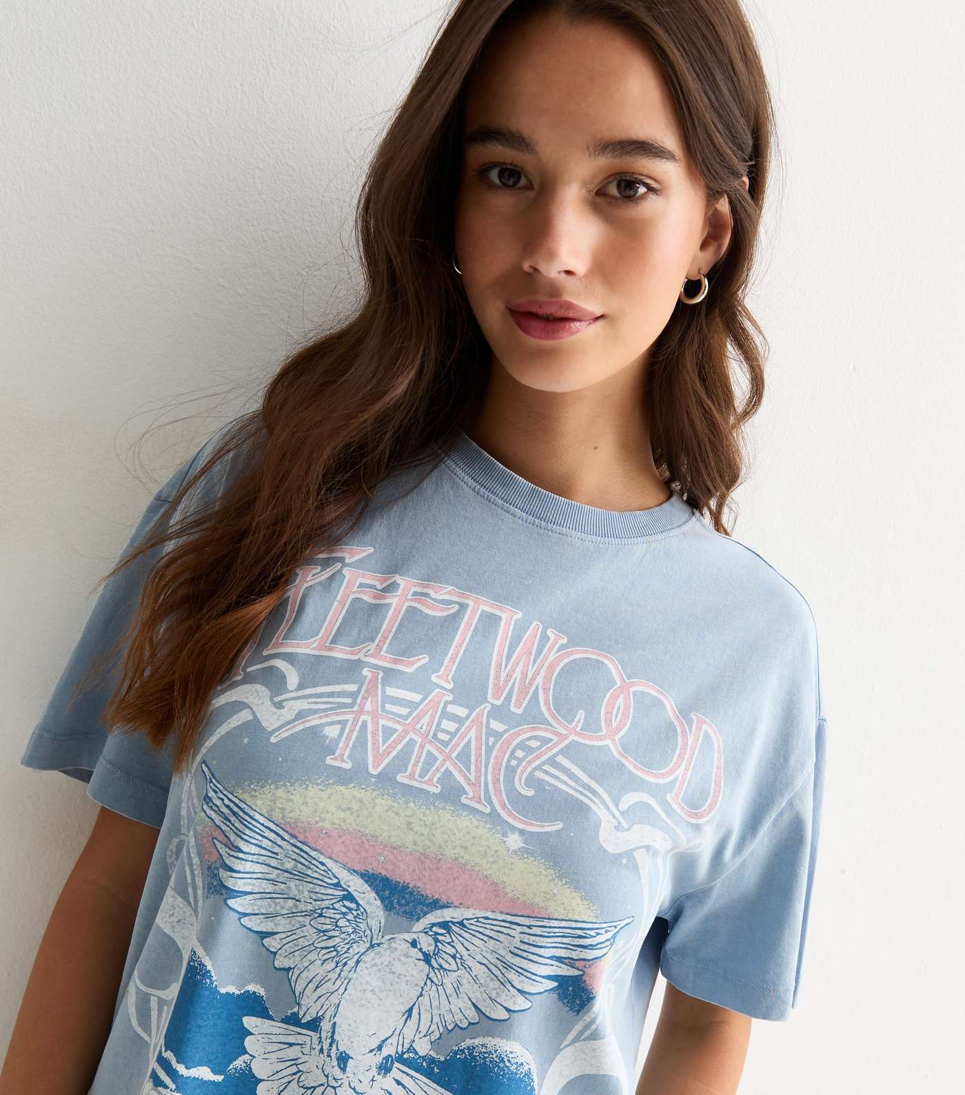 Blue Fleetwood Mac Oversized Cotton T-Shirt  Image 2