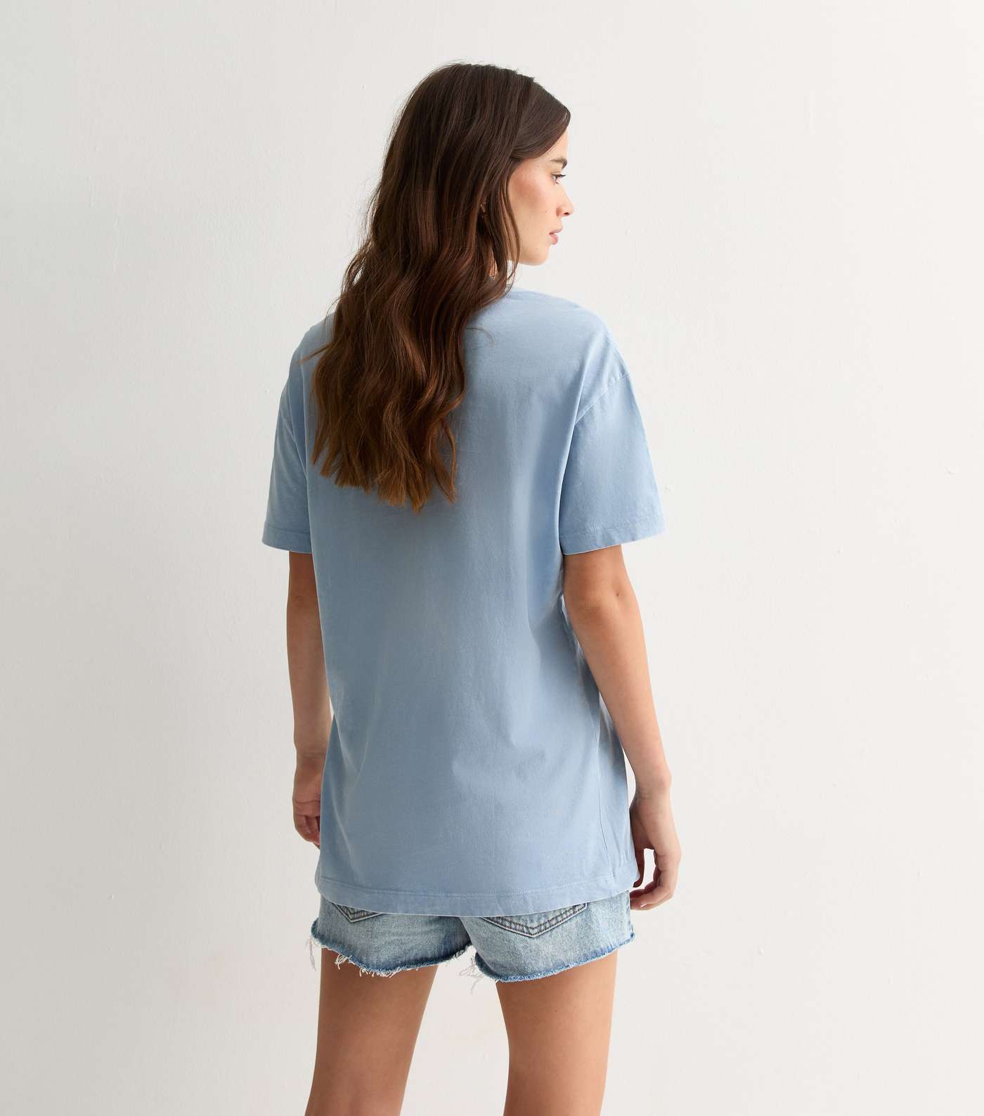 Blue Fleetwood Mac Oversized Cotton T-Shirt  Image 4