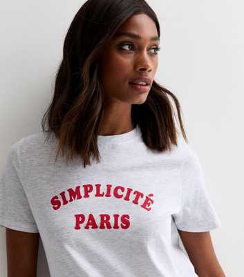 Light Grey Simplicite Paris Cotton-Blend T-Shirt