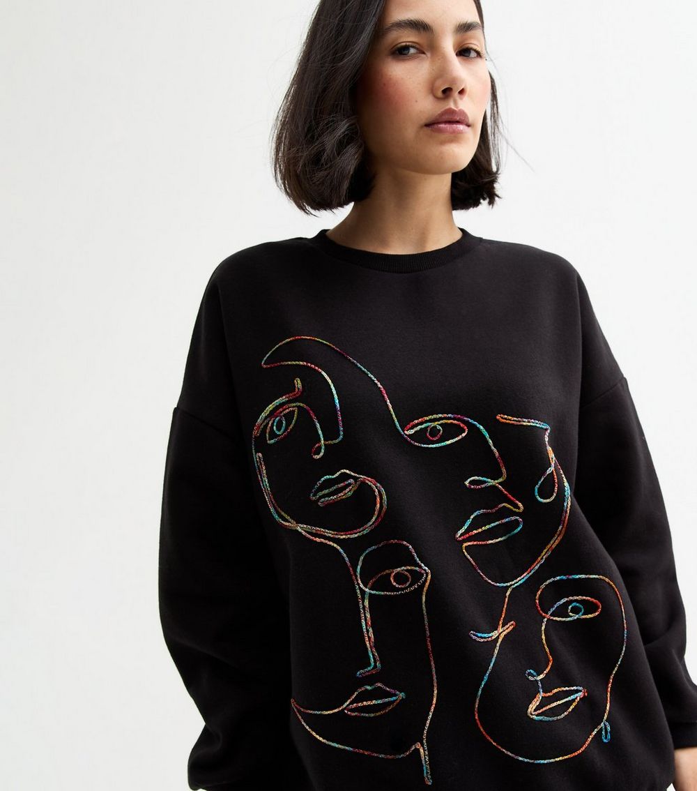 Blue Vanilla Black Face Stitch Sweatshirt