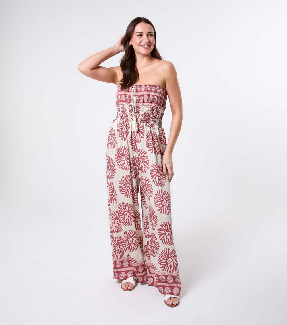 Blue Vanilla Coral Printed Jumpsuit