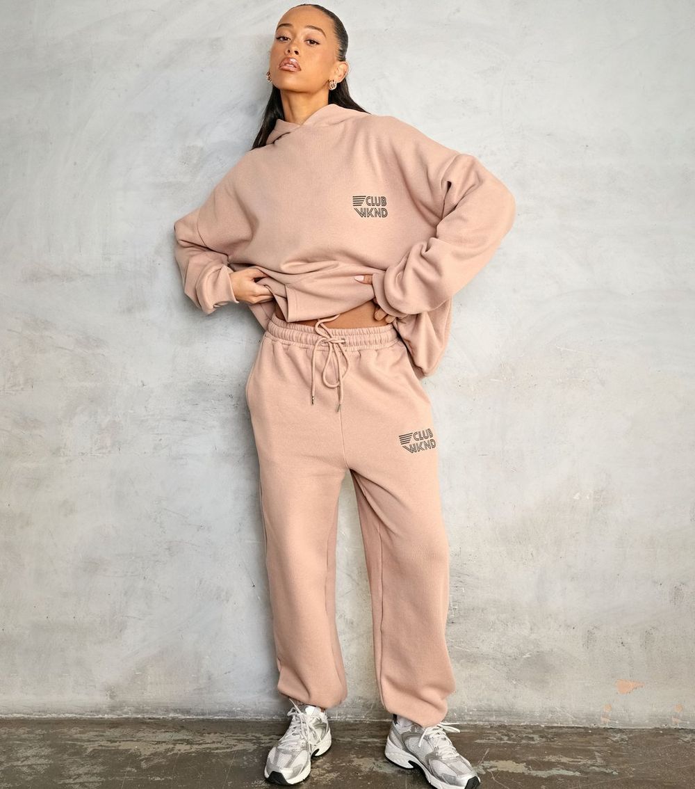WKNDGIRL Oatmeal Club WKND Oversized Hoodie