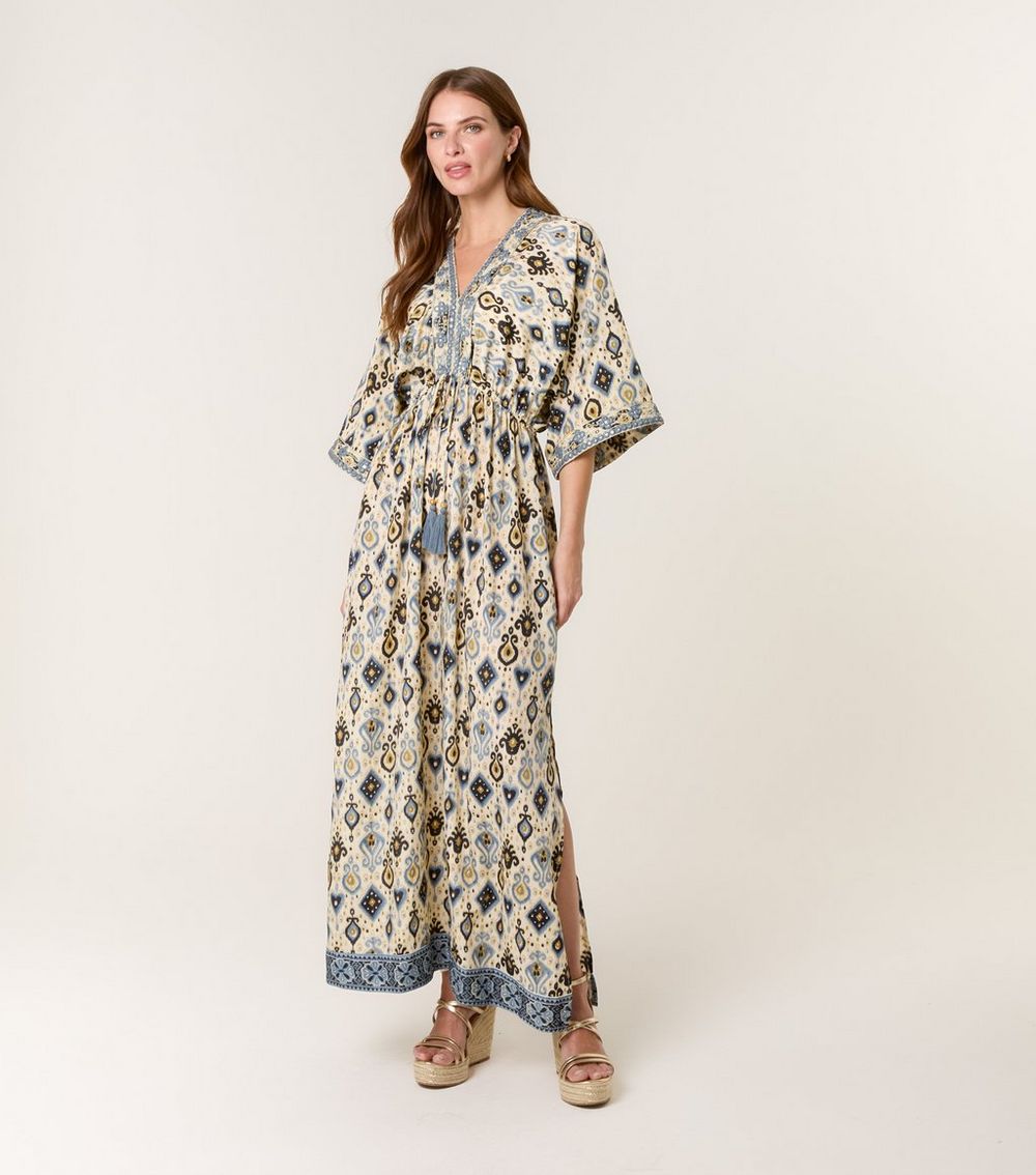Blue Vanilla Multicolour Kimono Dress