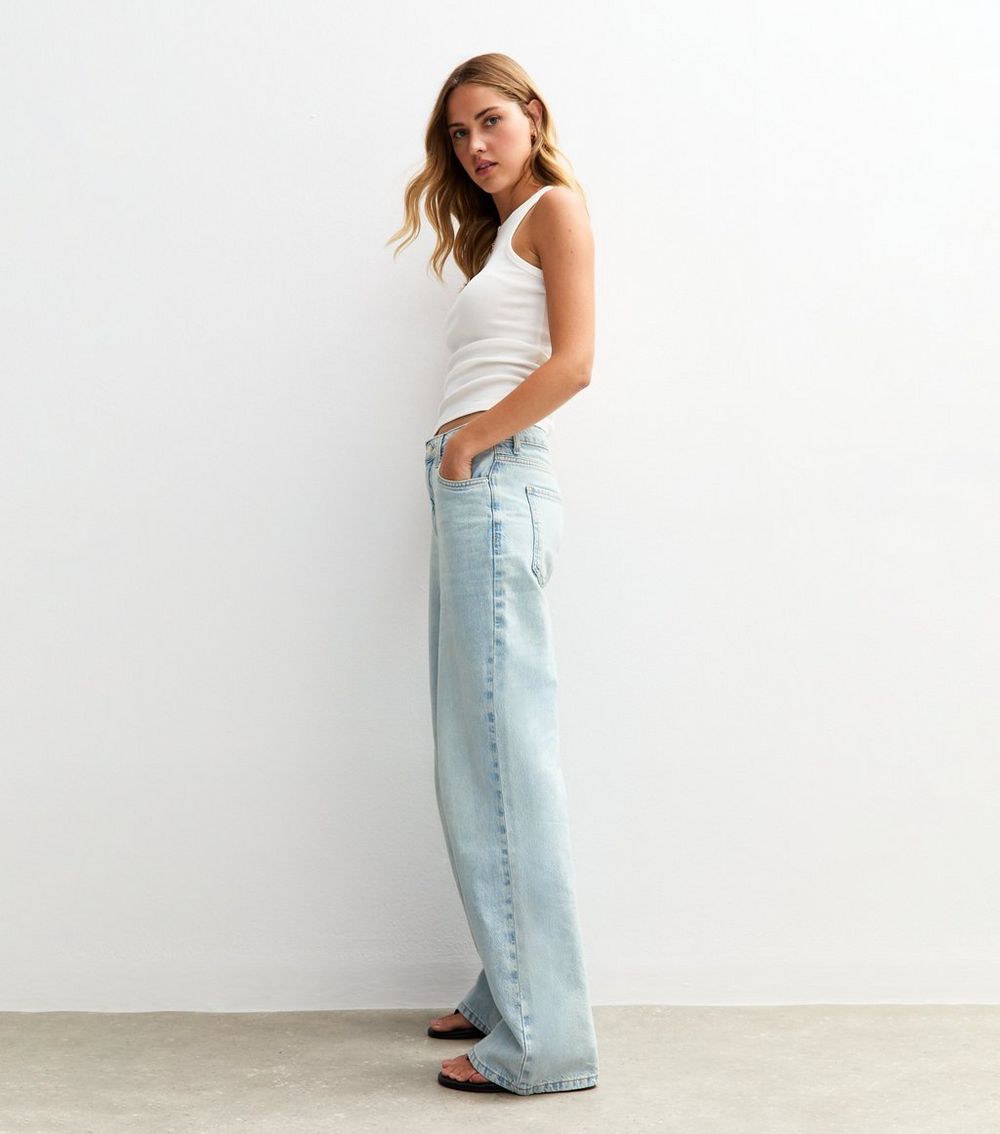 Light Blue Adalae High Waist Wide Leg Jeans