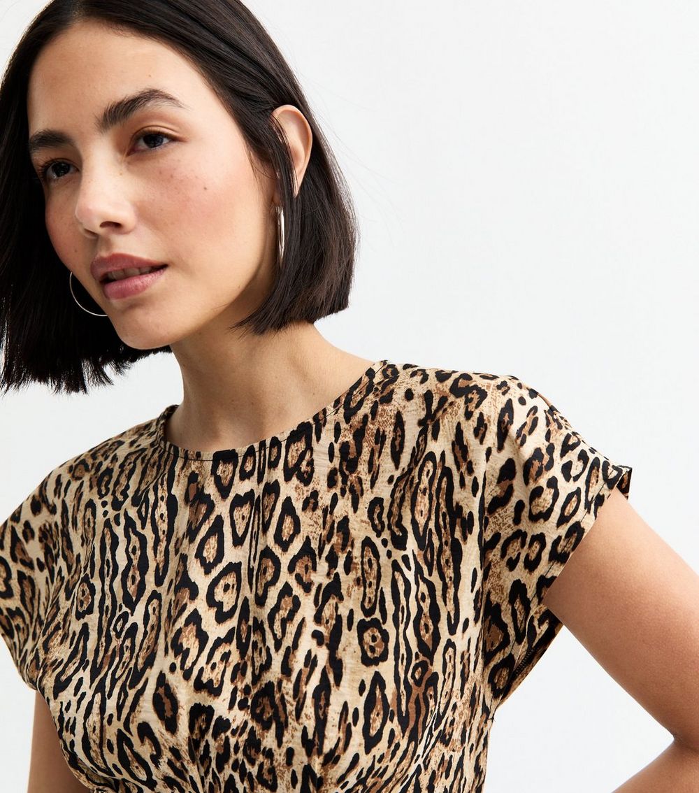 Brown Leopard Print Top