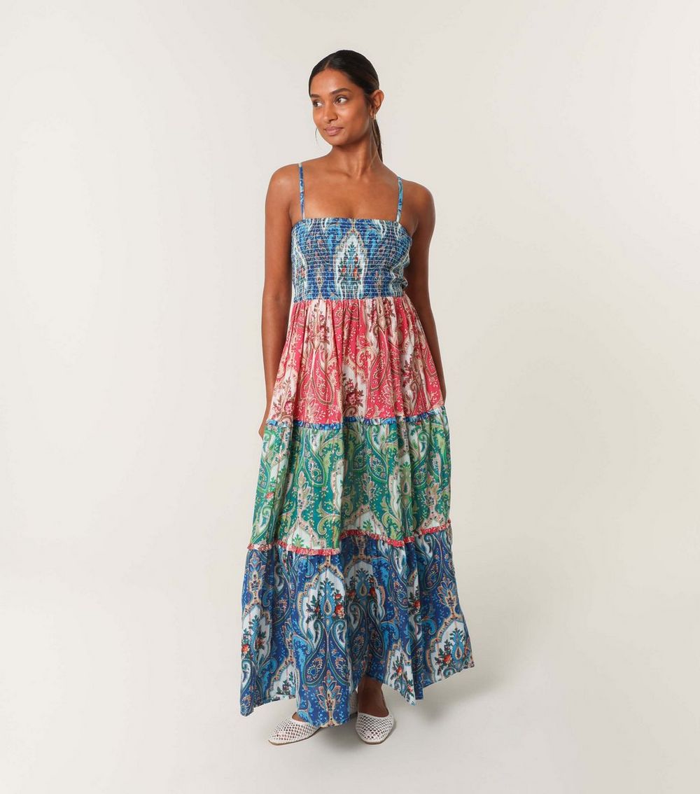 Blue Vanilla Multicoloured Paisley Print Maxi Dress