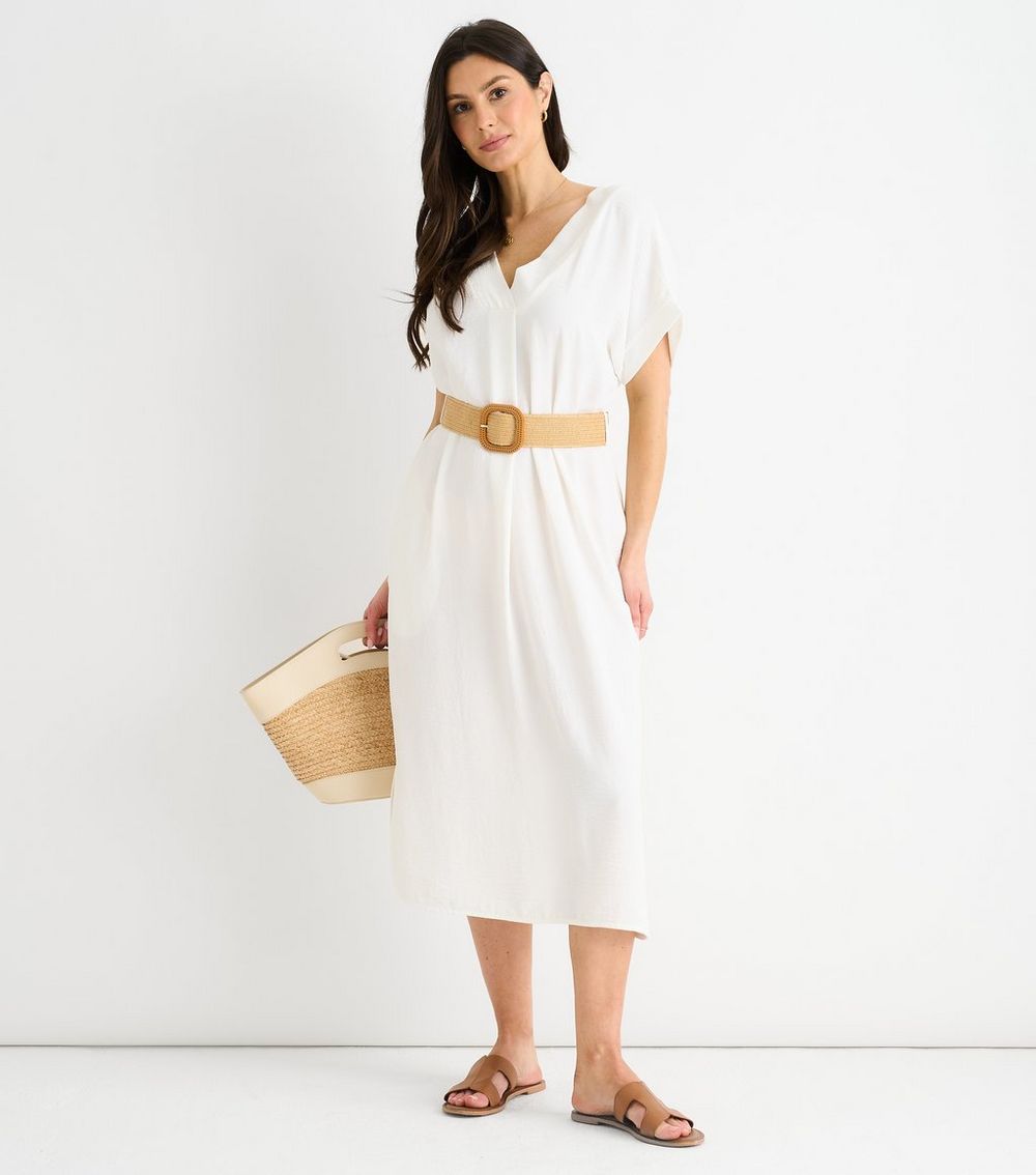 Gini London White Oversized Midi Dress