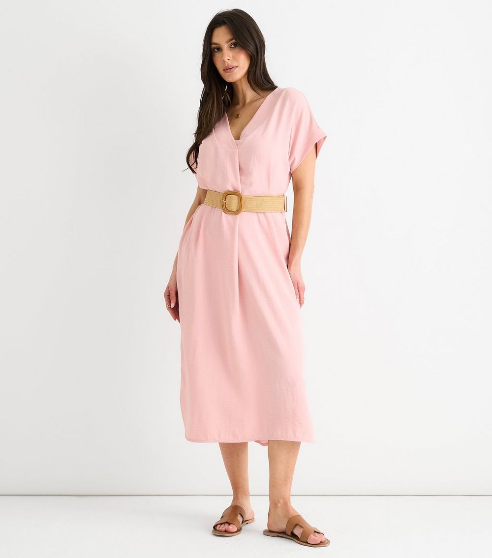 Gini London Pink Oversized Midi Dress