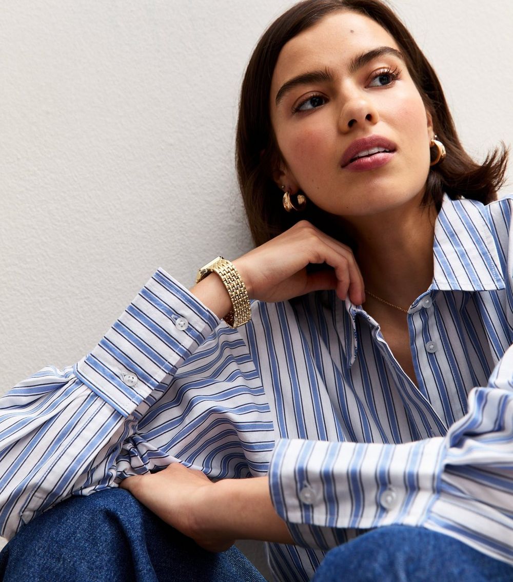 Blue Striped Chest Pocket Shirt
