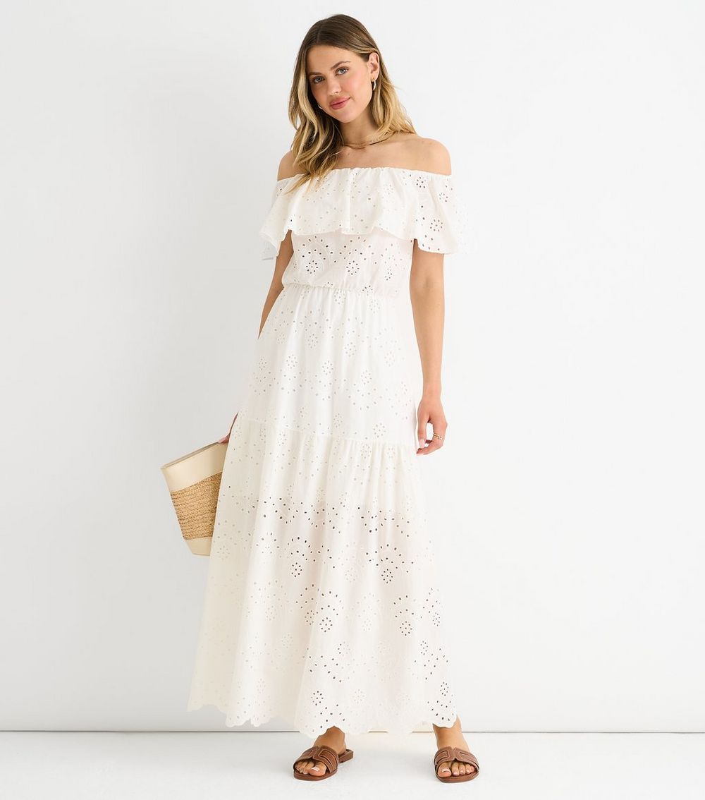 Gini London Cotton Embroidered Maxi Dress