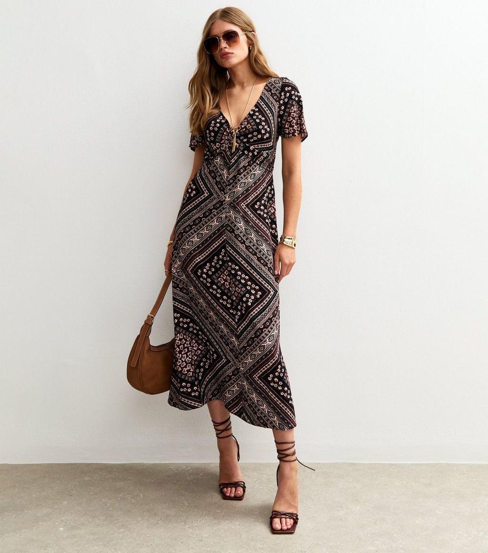 Brown Patchwork Print V