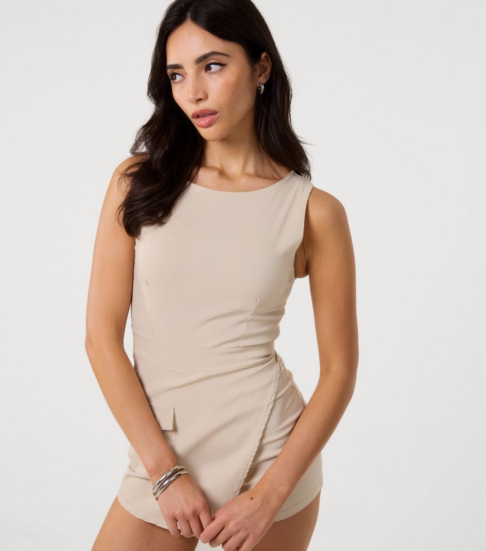 Pink Vanilla Stone Utility Pocket Playsuit