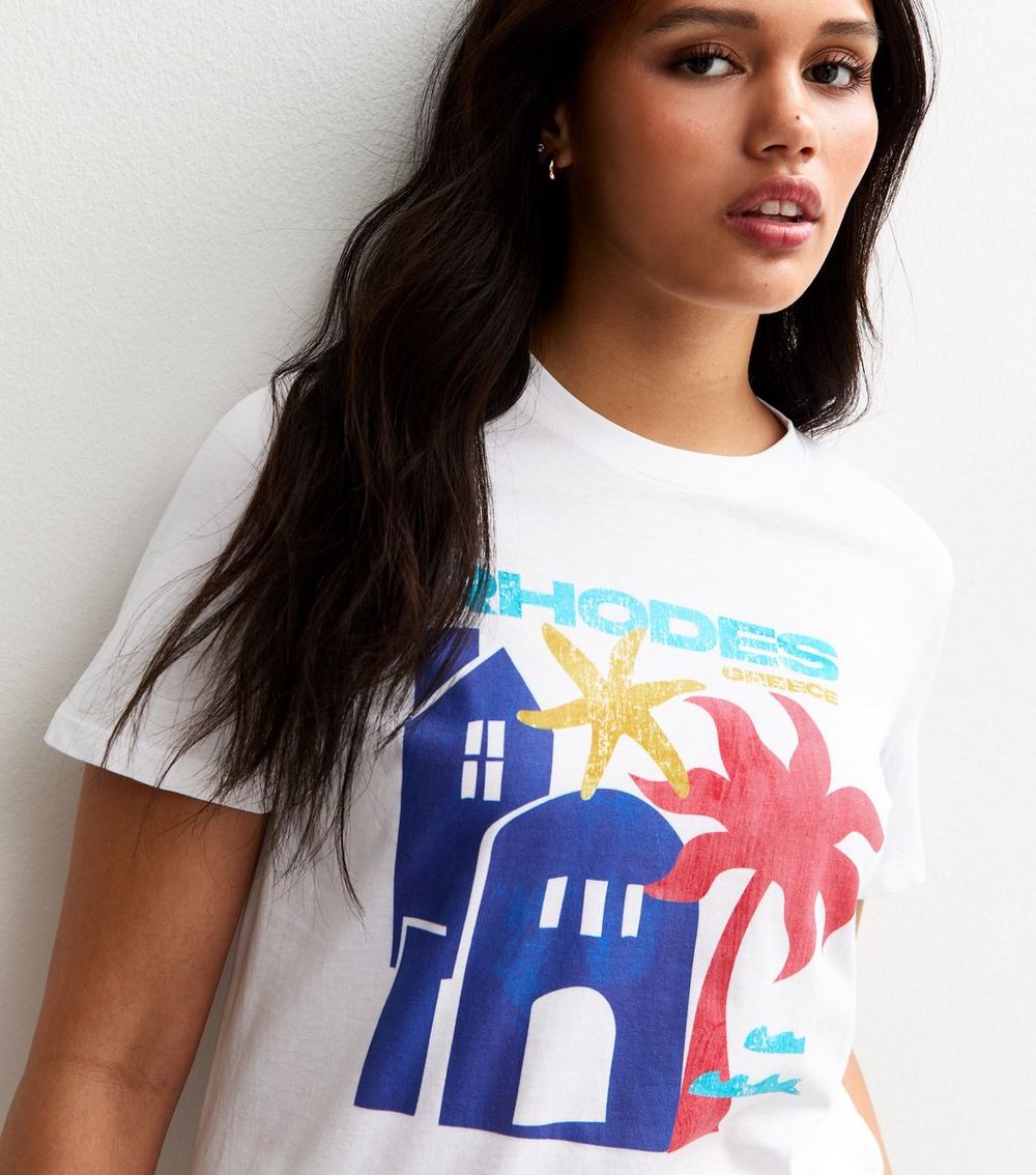 White Rhodes Print T