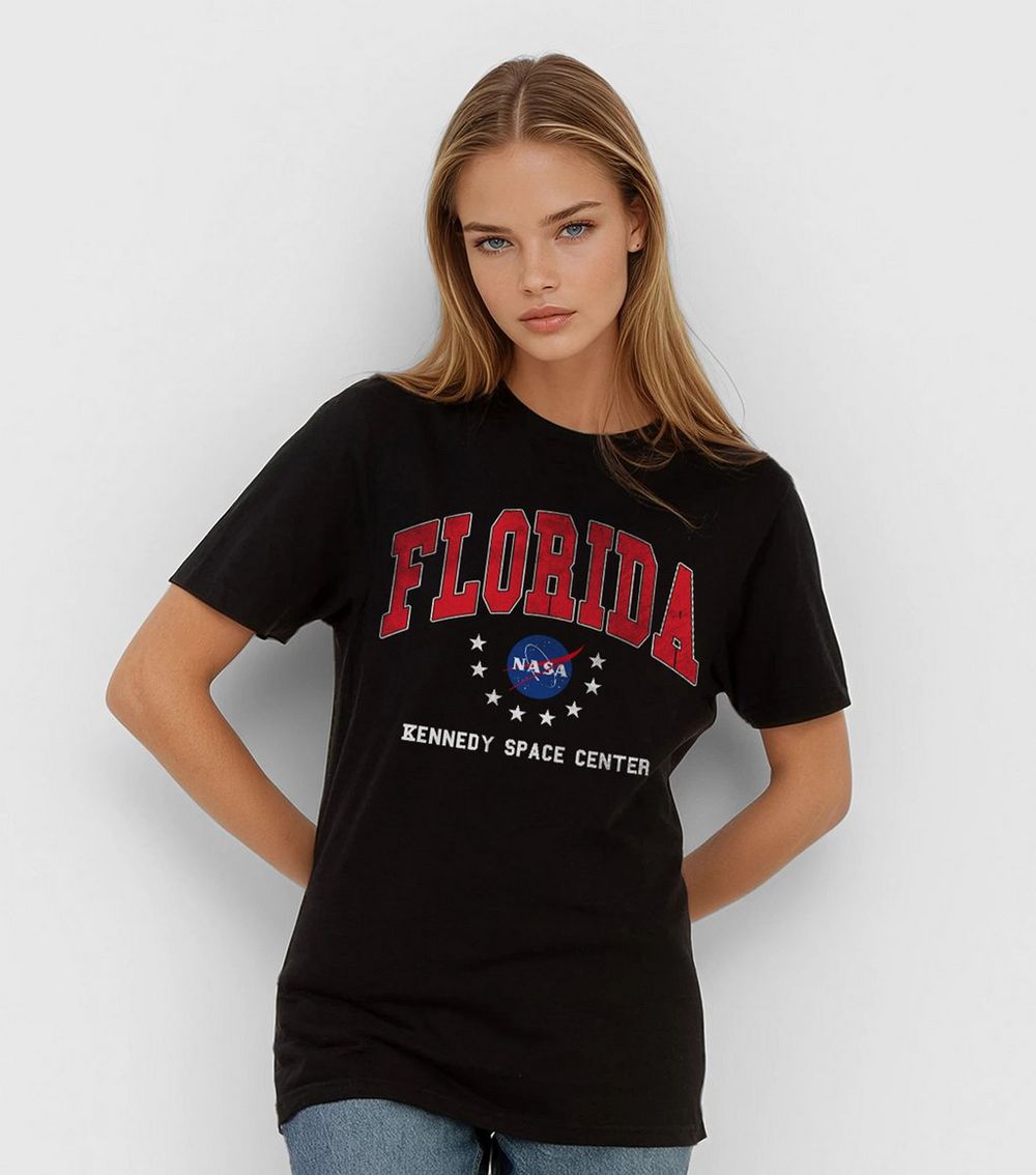 Brands In Black Nasa Florida Print T