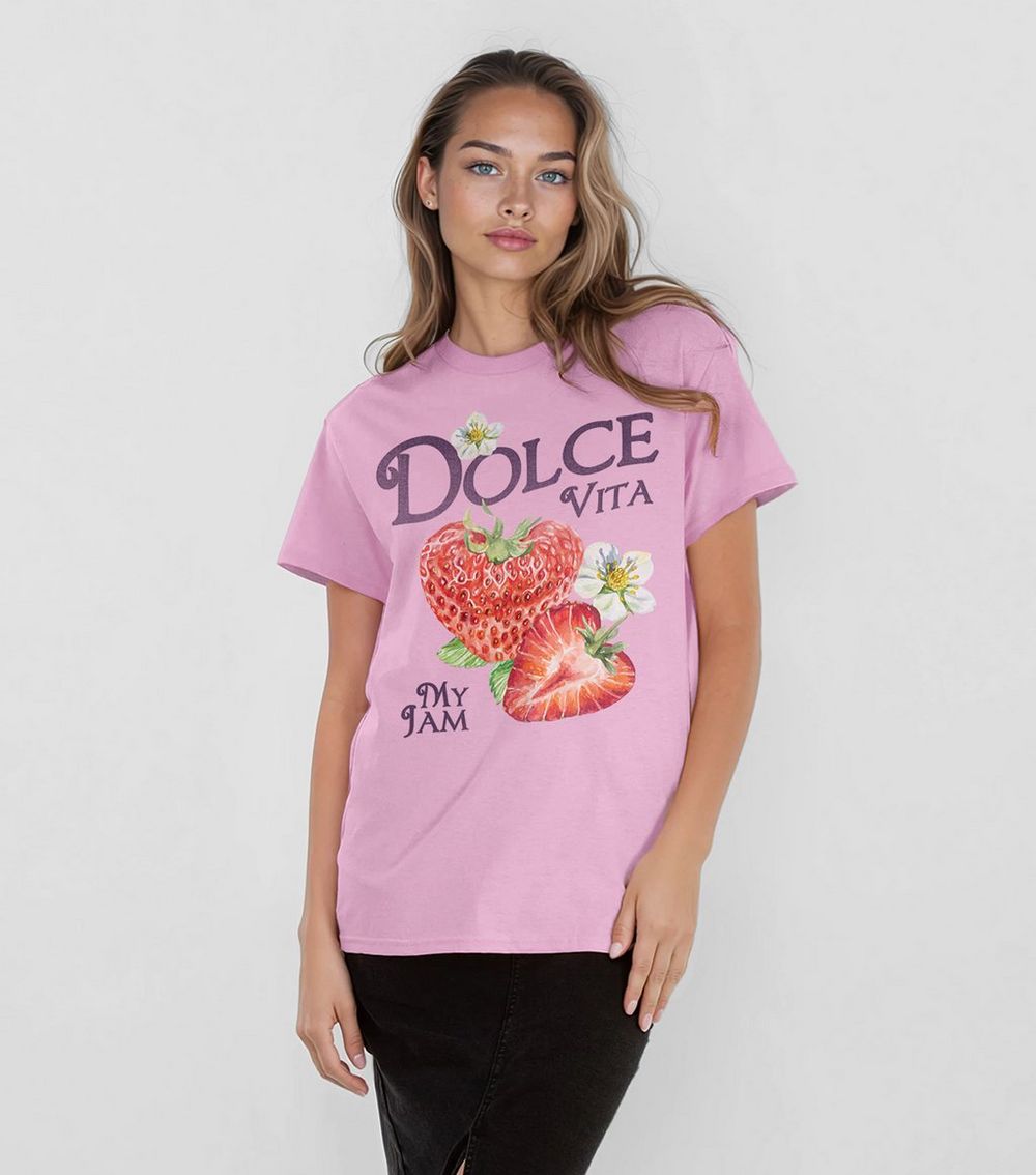 Brands In Pink Dolce Vita Strawberry Print T