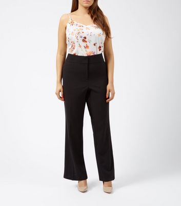 Bootcut black 2024 trousers plus size