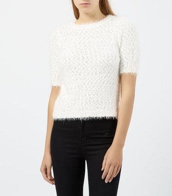cream short sleeve jumper