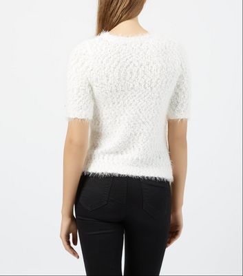 cream short sleeve jumper