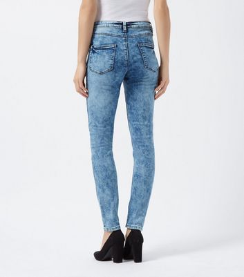 skinny acid wash jeans