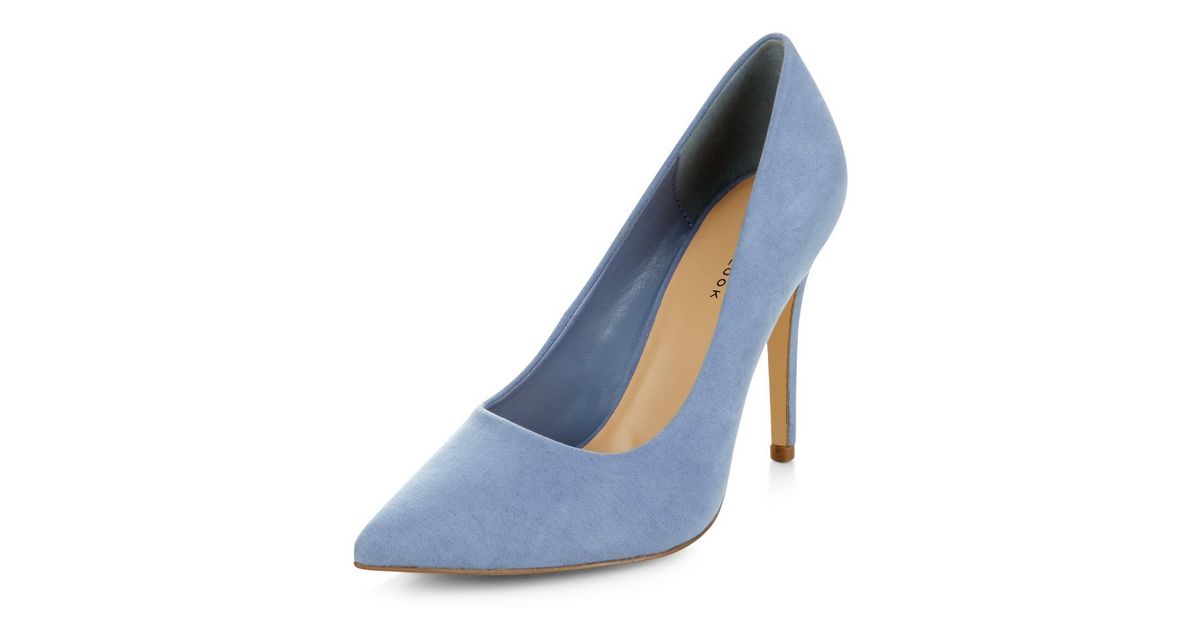 Pale Blue Pointed Court Shoes | New Look