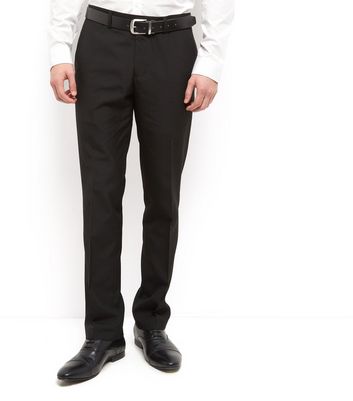 mens black slim leg trousers
