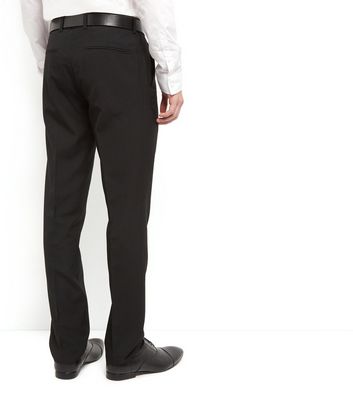 mens black slim leg trousers