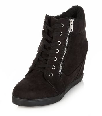 wedge trainers new look