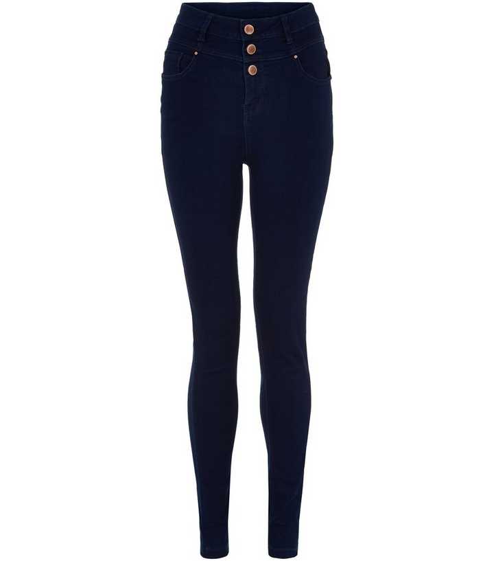 Dark Blue High Waisted Super Skinny Jeans 