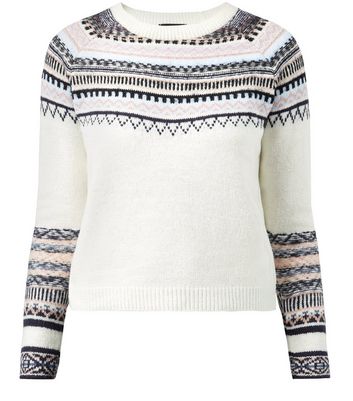white fairisle jumper