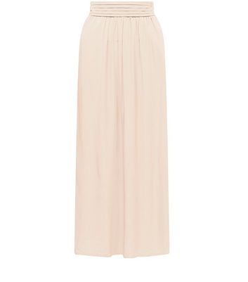 new look pink pleated skirt