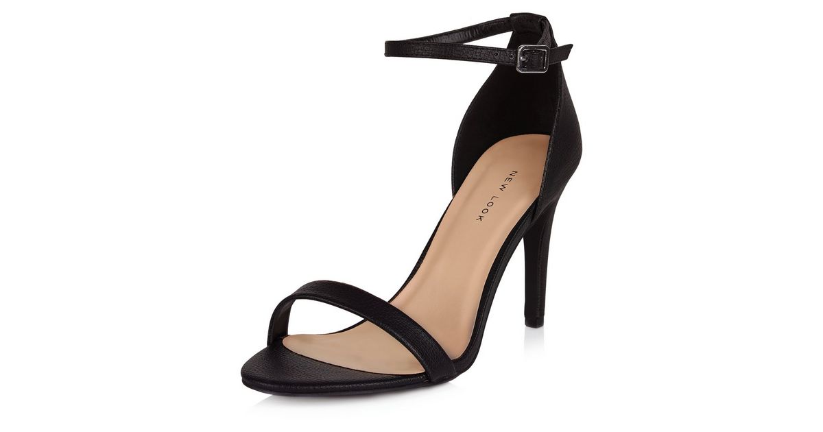 Black Ankle Strap Heels | New Look