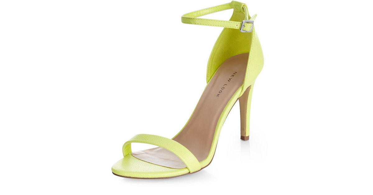 Lime Green Ankle Strap Heels | New Look