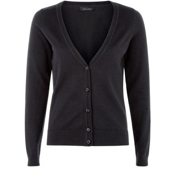 black cardigan v neck