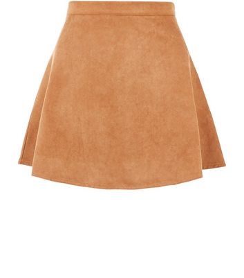 tan skater skirt