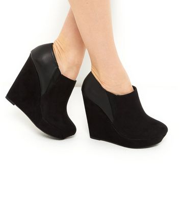new look black wedges