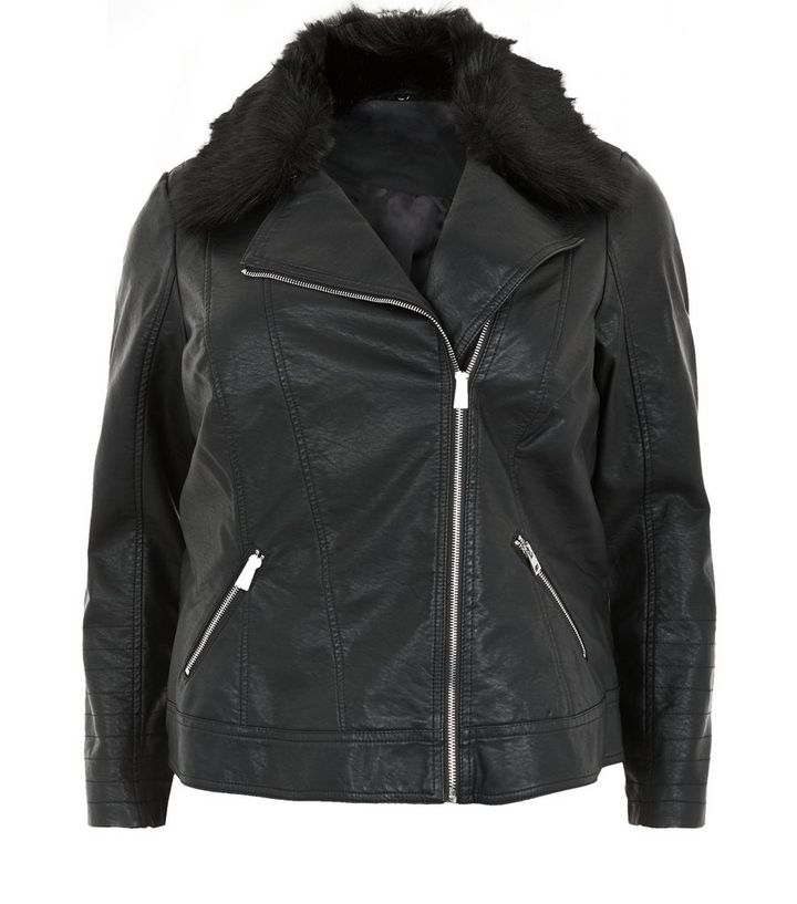 Plus Size Black Faux Fur Collar Biker Jacket Add To Saved Items Remove From - Plus Size Black Leather Jacket Plus Size Black Faux Fur Collar Biker Jacket Add To Saved Items Remove From - Plus Size Black Leather Jacket
