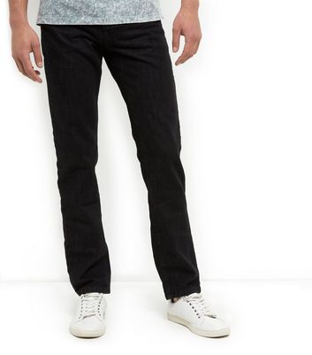 mens black straight fit jeans