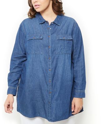 blue jean plus size shirt