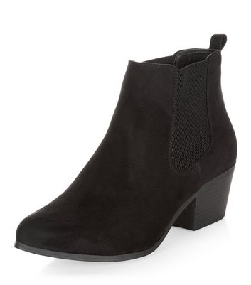 black suede chelsea boots womens new look