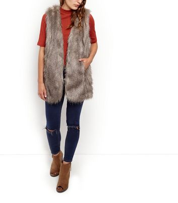 new look gilet coat