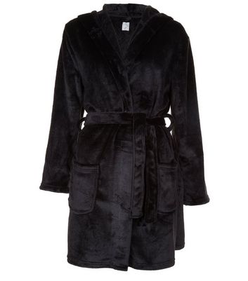 womens black dressing gown