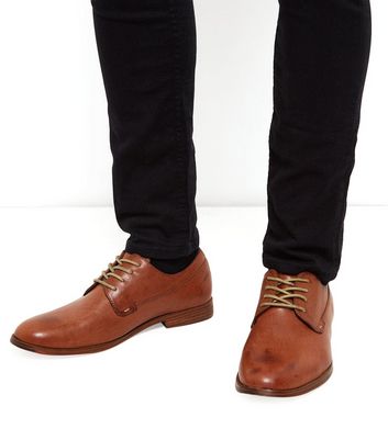 Tan Lace Up Derby Shoes | New Look