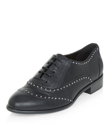 Black Studded Brogues | New Look
