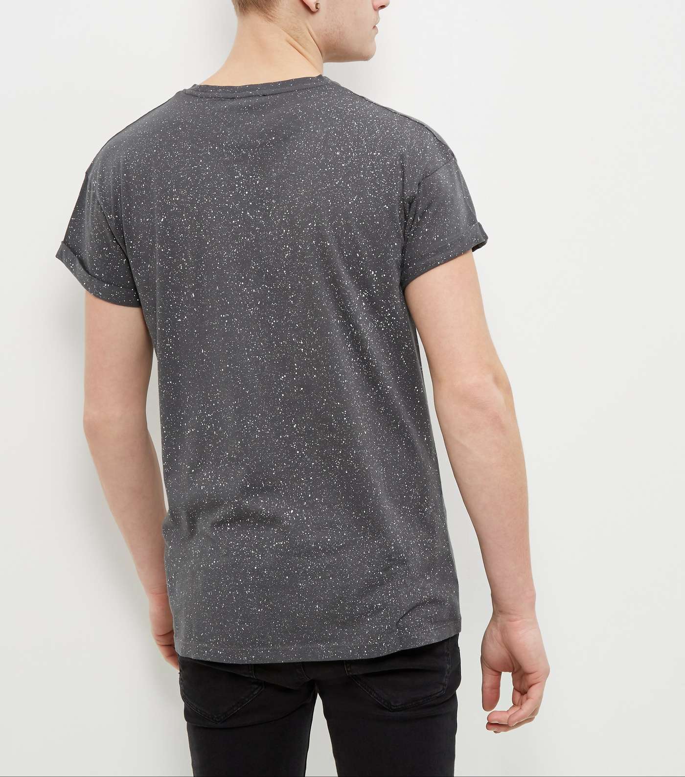 Dark Grey Spray Wash T-Shirt Image 3